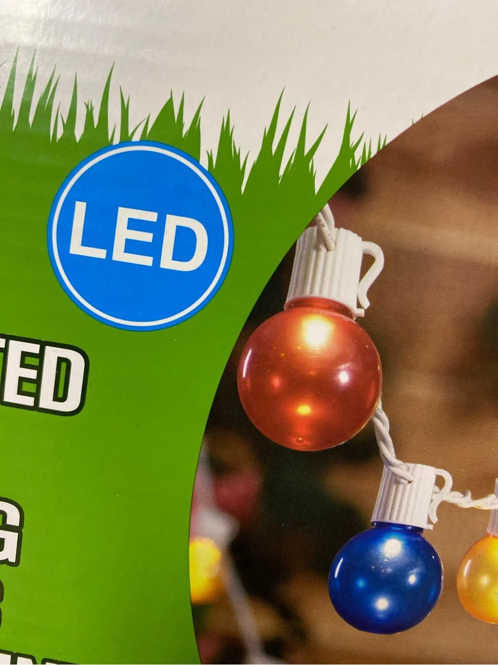 True Living Outdoors LED Frosted Globe String Lights - Multi-Color New in Box